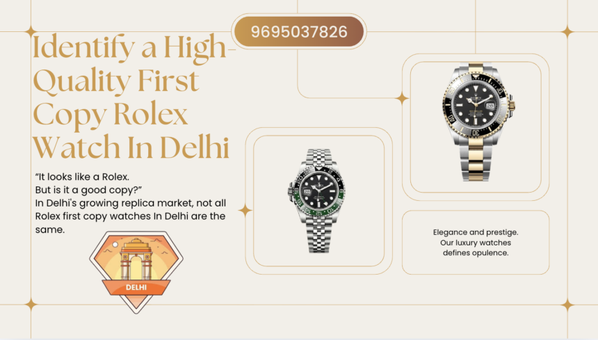 Identify a High-Quality First Copy Rolex Watch In Delhi